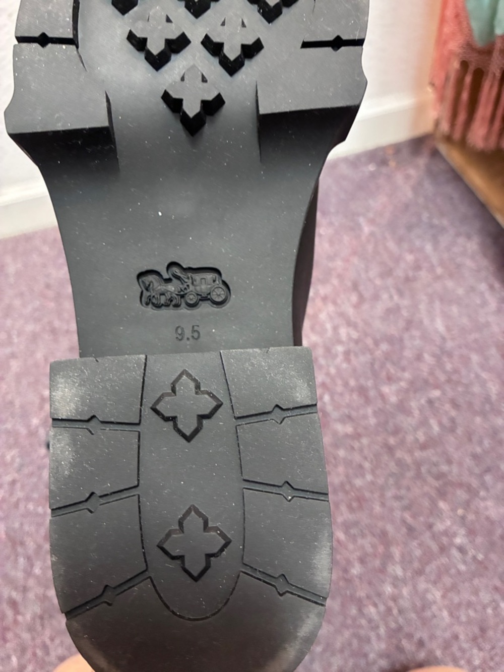 Coach Lisa Black Leather over the Knee-High Boots 9.5 - Picture 6 of 12